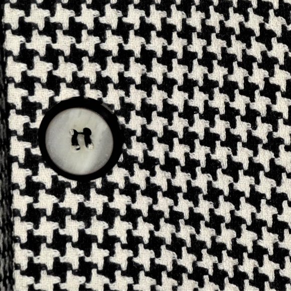 HOLT RENFREW Vintage Houndstooth Wool Coatdress  Size 10 - Picture 10 of 10